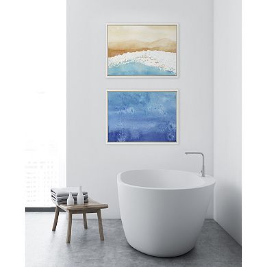 Sylvie Ocean Wake 1 and 2 Framed Canvas by Julie Maida