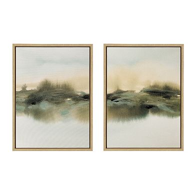 Sylvie Tranquil Meadows I and II Framed Canvas Art Set by Amy Lighthall