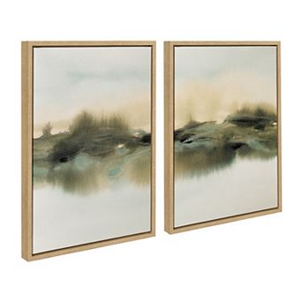 Sylvie Tranquil Meadows I and II Framed Canvas Art Set by Amy Lighthall