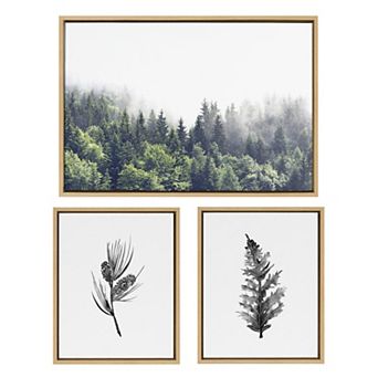 Sylvie Lush Green Forest Framed Canvas Art Set by Various Artists
