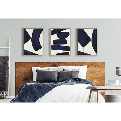 Sylvie Japandi 3, Japandi 26 and Japandi 4 Framed Canvas Set by Rocket Jack
