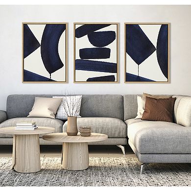 Sylvie Japandi 3, Japandi 26 and Japandi 4 Framed Canvas Set by Rocket Jack