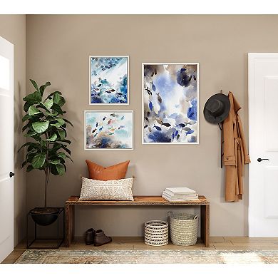 Sylvie Obstacles, Adventure and Nourish Framed Canvas Art Set by Janet Meinke-Lau