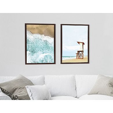 Sylvie Ocean Beach Framed Canvas Set by The Creative Bunch Studio