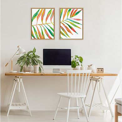 Sylvie Palma No. 2 1 and 2 Framed Canvas Art Set by Jessi Raulet of Ettavee