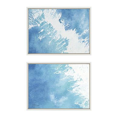 Sylvie Into the Blue 1 and 2 Framed Canvas by Julie Maida