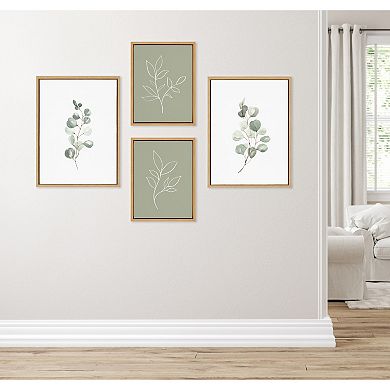 Sylvie Eucalyptus Framed Canvas Art Set by Various Artists