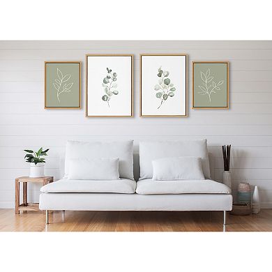 Sylvie Eucalyptus Framed Canvas Art Set by Various Artists