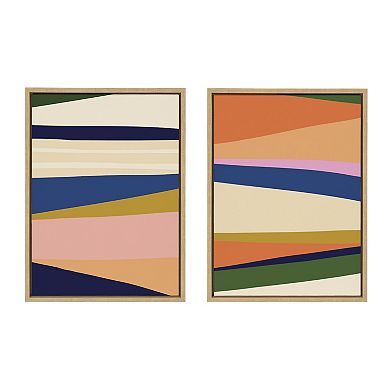 Sylvie Boho Max 1 and 2 Framed Canvas by The Creative Bunch Studio