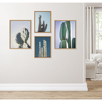 Sylvie Cactus Framed Canvas Art Set by Stephanie Klatt