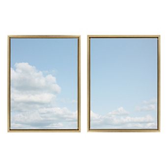 Sylvie Soft and Fluffy Clouds Framed Canvas by Stephanie Klatt