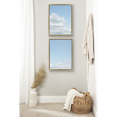 Sylvie Soft and Fluffy Clouds Framed Canvas by Stephanie Klatt