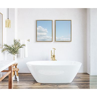 Sylvie Soft and Fluffy Clouds Framed Canvas by Stephanie Klatt