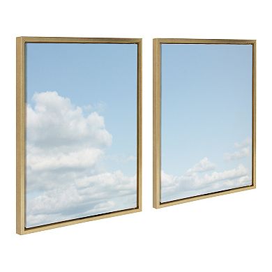 Sylvie Soft and Fluffy Clouds Framed Canvas by Stephanie Klatt