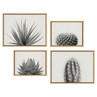 Sylvie Agave Succulent Framed Canvas Art Set by The Creative Bunch Studio