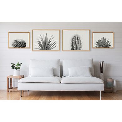 Sylvie Agave Succulent Framed Canvas Art Set by The Creative Bunch Studio