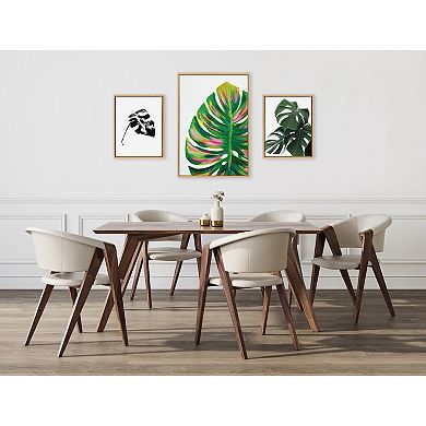 Sylvie EV Monstera, 582 Monstera and Monstera Leaves Framed Canvas Art Set by Various Artists