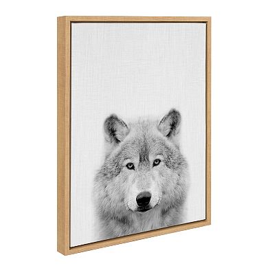 Sylvie Deer and Wolf Framed Canvas Art Set by Simon Te of Tai Prints