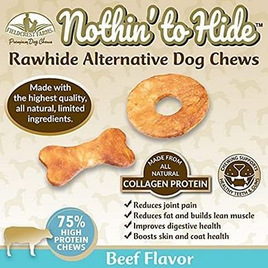 Fieldcrest Farms Nothin' to Hide 7" Wishbone Beef Flavor Ultra Premium Dog Chews (Count of 2)