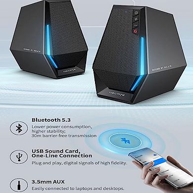 Edifier G1500 Computer Speakers, Bluetooth Gaming Speakers with RGB