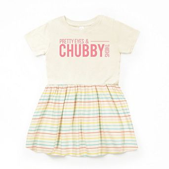 The Juniper Shop Pretty Eyes and Chubby Thighs Infant Dress