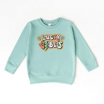 Lucky Vibes Lightning Bolt Youth Ultra-Soft Graphic Sweatshirt