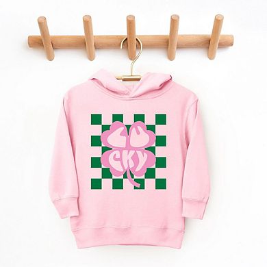 Lucky Clover Checkered Toddler Graphic Hoodie