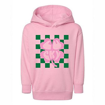 Lucky Clover Checkered Toddler Graphic Hoodie