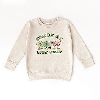 You're My Lucky Charm Clovers Toddler Graphic Sweatshirt