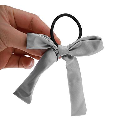 Fashion Solid Bow Ribbon Hair Elastic Band 1 Pc