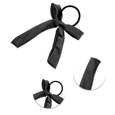 Fashion Solid Bow Ribbon Hair Elastic Band 1 Pc