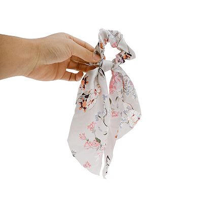 Flowers Tie Triangle Ribbon Hair Ties Gray 1 Pc