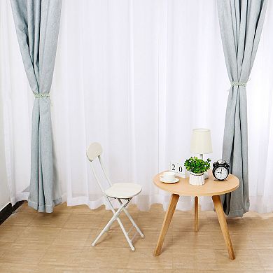 2Pcs Curtain Tiebacks, 23" Braided Drapery Holdback Holder Decorative Rope Tie Back with 2 Hooks