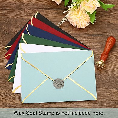 Envelopes with Gold Border Christmas Envelopes for Cards V Flap Envelopes