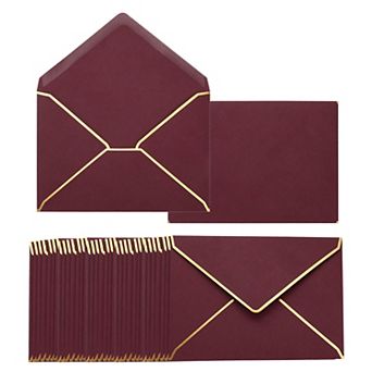 Envelopes with Gold Border Christmas Envelopes for Cards V Flap Envelopes