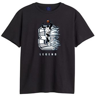Men Basketball Legend Print Cotton Tshirt