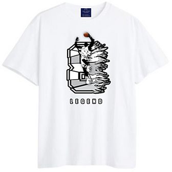 Men Basketball Legend Print Cotton Tshirt