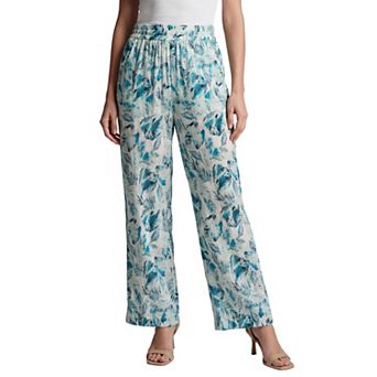 Roaman's Women's Plus Size Hand Crinkled Wide-Leg Pant
