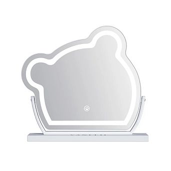 VANITII Hollywood 16'' x 14'' Bear Mirror With Light Cute Wall Mounted Touch Sensor
