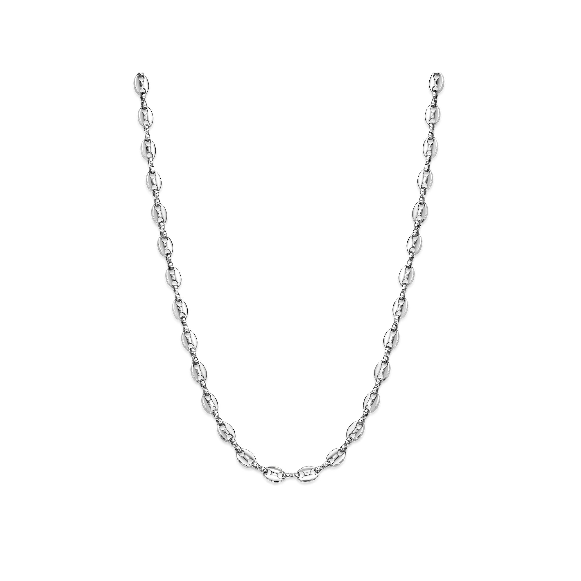 Mens LYNX Stainless Steel Link Chain Necklace, Size: 22