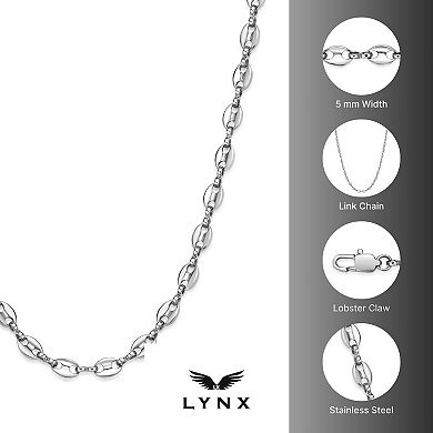 Men's LYNX Stainless Steel Link Chain Necklace