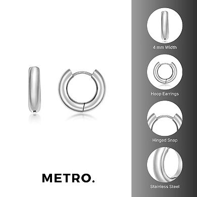 Men's LYNX Stain Steel Hoop Earrings