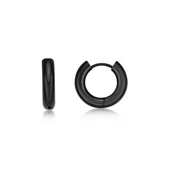 Men's LYNX Ion Plated Hoop Earrings