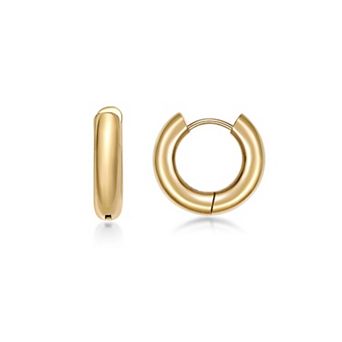 Men's LYNX Ion Plated Hoop Earrings