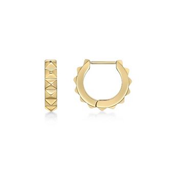 Men's LYNX Stainless Steel Spike Hoop Earrings