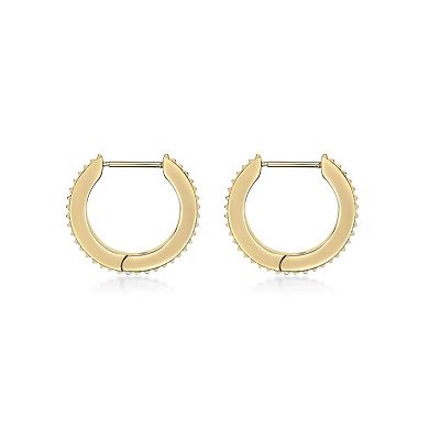 Men's LYNX Stainless Steel Ribbed Hoop Earrings
