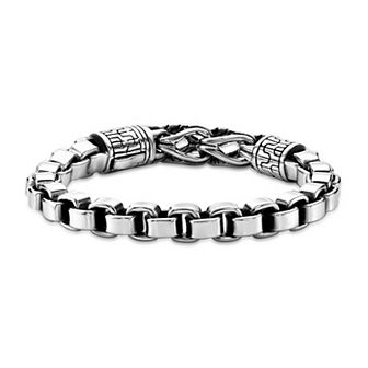 Men's LYNX Antiqued Finish Stainless Steel Bracelet