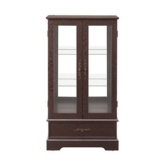 25.98 in Display Cabinet with 1 Drawer and 2 Glass Doors