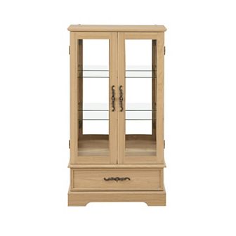 25.98 in Display Cabinet with 1 Drawer and 2 Glass Doors