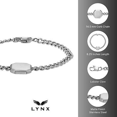 Men's LYNX Stainless Steel Satin Finish Bracelet